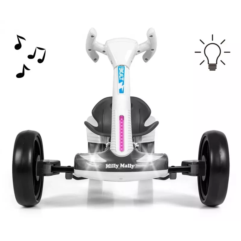 MILLY MALLY Go-kart a batería Bolt blanco
