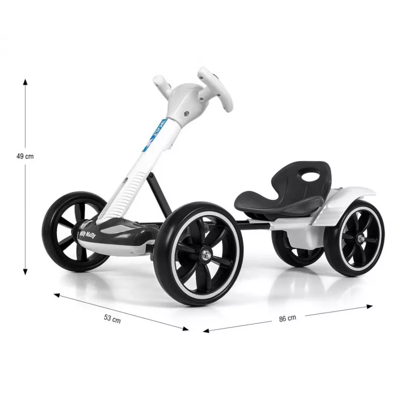 MILLY MALLY Go-kart a batería Bolt blanco