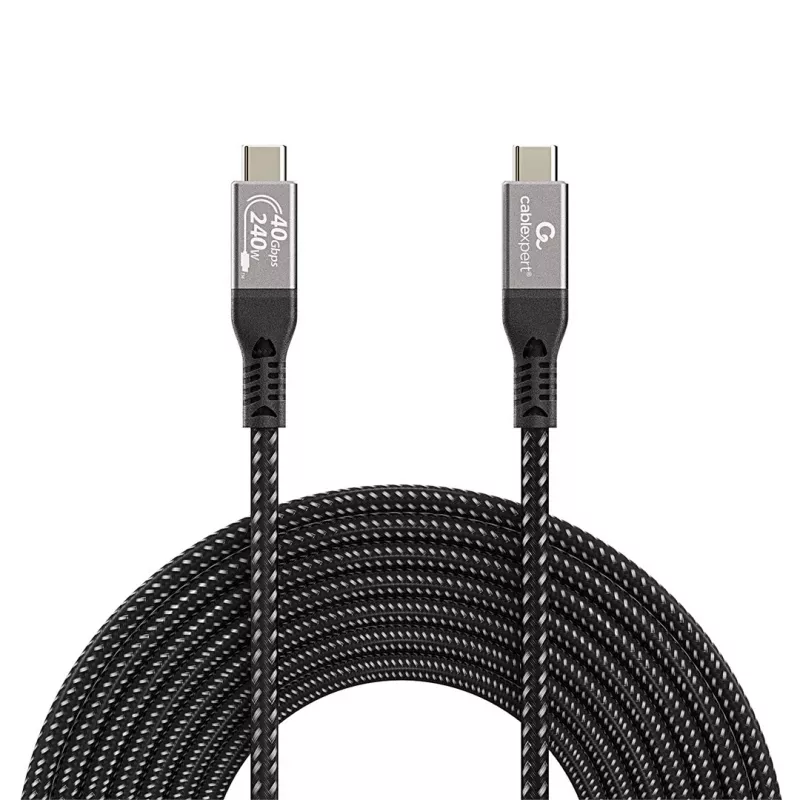 Gembird CCBP-USB4-CMCM240-0.5M Cable premium USB4 Type-C de carga y datos, 40 Gbit/s, 240 W, 0,5 m