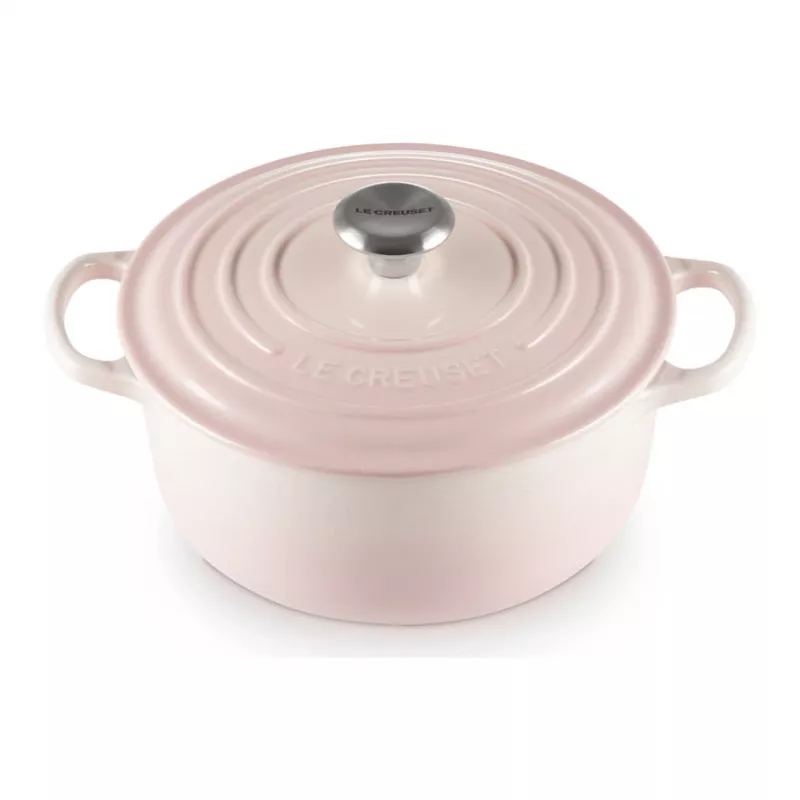 Le Creuset Signature Olla redonda de hierro fundido 20 cm Shell Pink