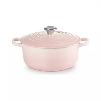 Le Creuset Signature Olla redonda de hierro fundido 20 cm Shell Pink