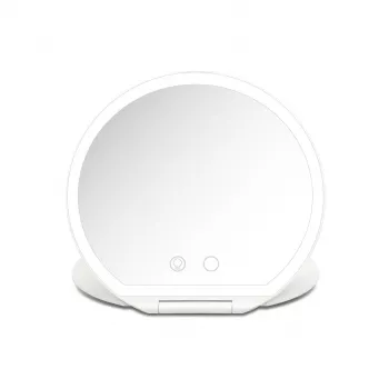 Girmi BE03 Espejo de tocador con iluminación LED, aumento 1x/5x, acabado cromado