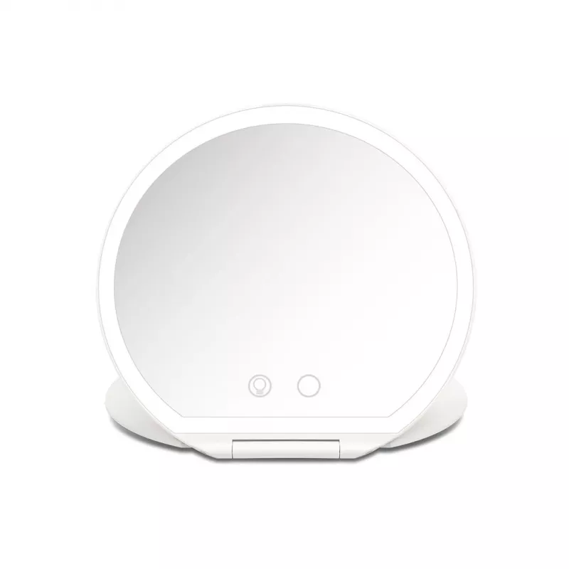 Girmi BE03 Espejo de tocador con iluminación LED, aumento 1x/5x, acabado cromado