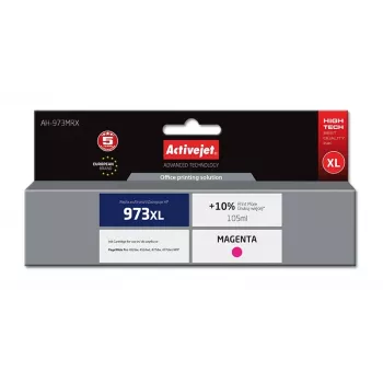 Activejet AH-973MRX Cartucho de tinta compatible, Premium, 105 ml, magenta, reemplazo de HP 973XL F6T82AE