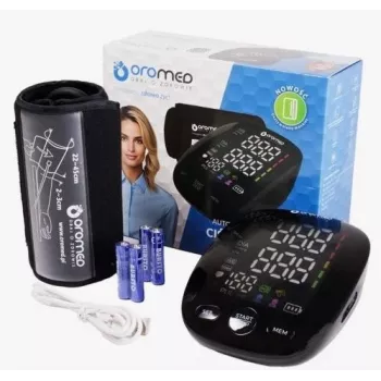 ORO-N12 SMART Monitor de presión arterial de brazo con USB, función de voz y LCD retroiluminado