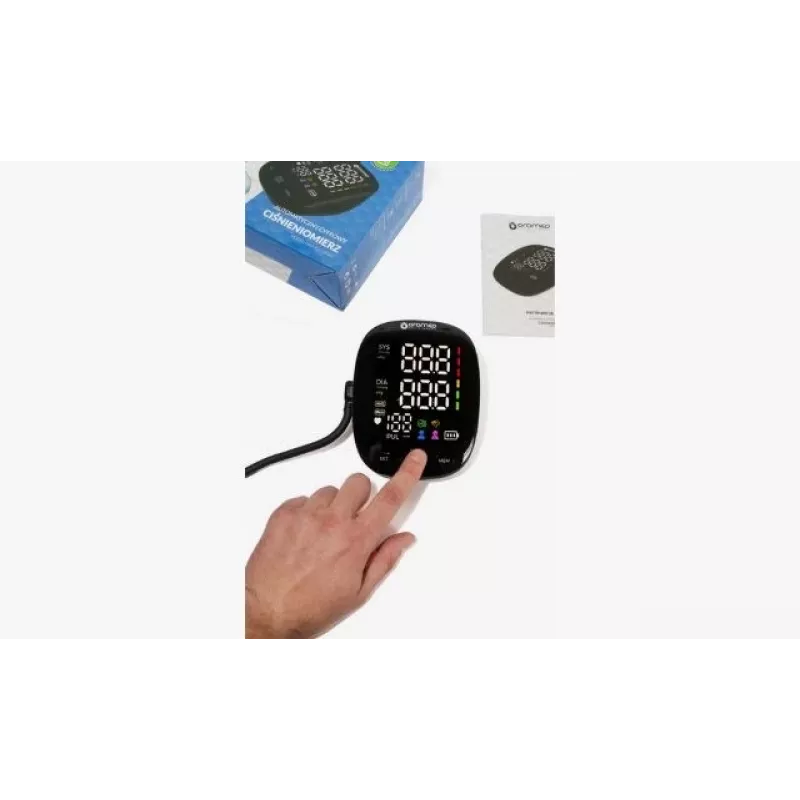 ORO-N12 SMART Monitor de presión arterial de brazo con USB, función de voz y LCD retroiluminado