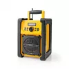 Nedis FM Radio RDFM3100YW - Radio FM portátil con Bluetooth y AUX, IPX5, amarillo
