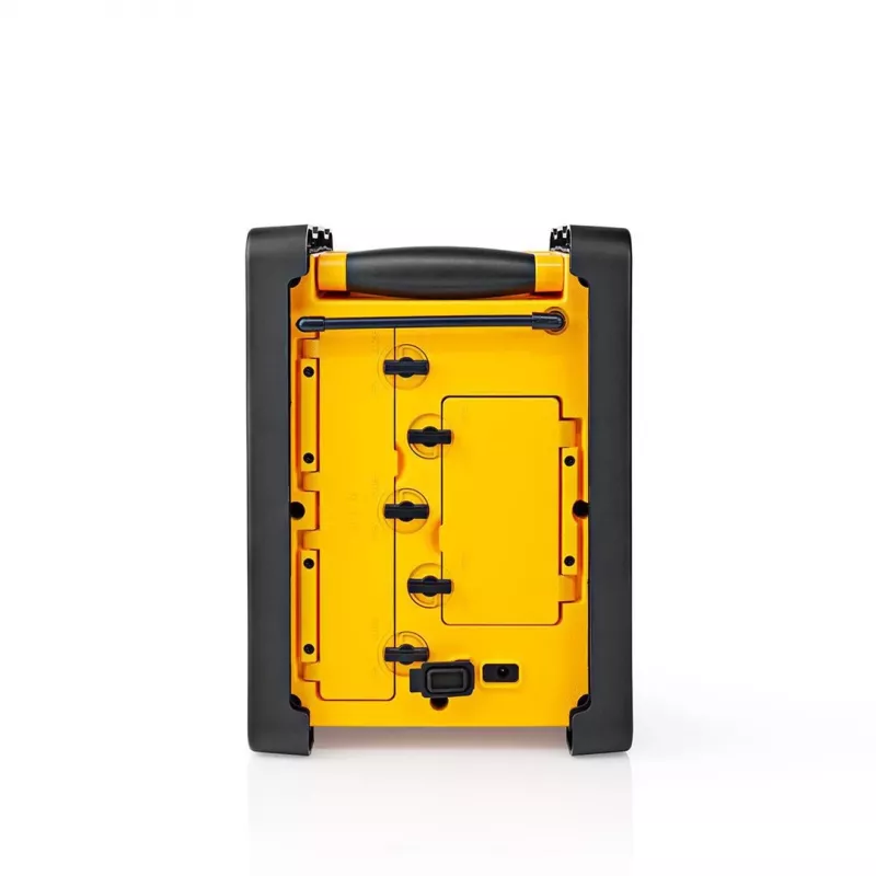 Nedis FM Radio RDFM3100YW - Radio FM portátil con Bluetooth y AUX, IPX5, amarillo