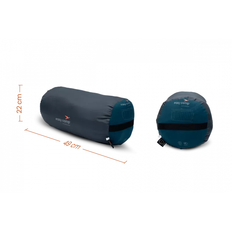 Easy Camp Raven I Square XL Saco de dormir 5°C cremallera izquierda 220x100 cm