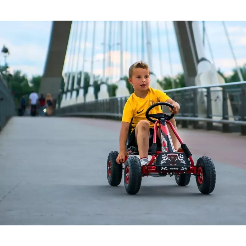 Kart de pedales Milly Mally Thor, negro