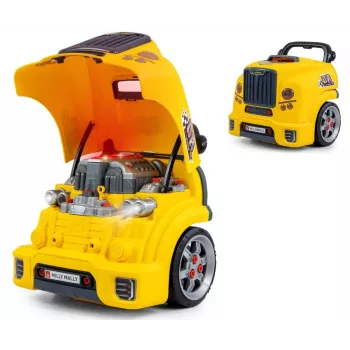 MILLY MALLY Taller mecánico Set con motor desmontable N-Gine Amarillo