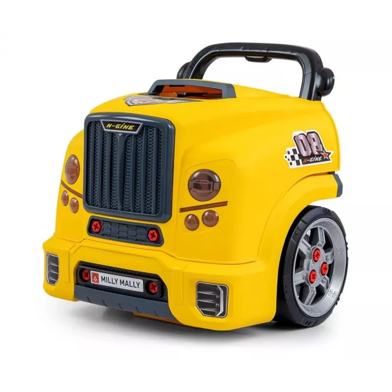 MILLY MALLY Taller mecánico Set con motor desmontable N-Gine Amarillo