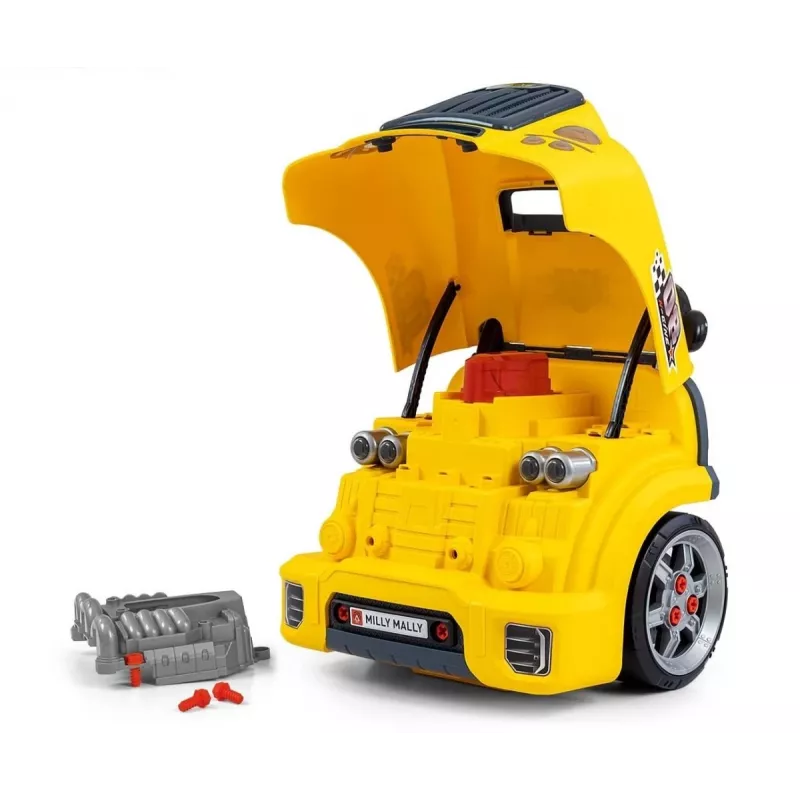 MILLY MALLY Taller mecánico Set con motor desmontable N-Gine Amarillo