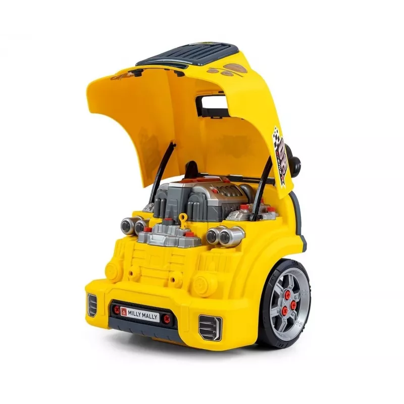 MILLY MALLY Taller mecánico Set con motor desmontable N-Gine Amarillo
