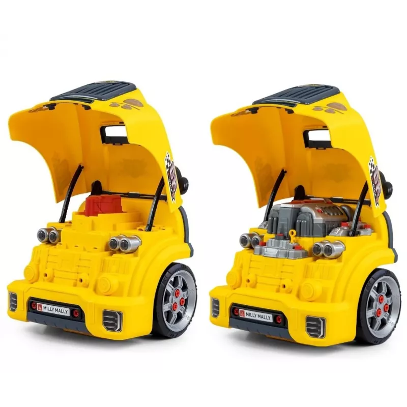 MILLY MALLY Taller mecánico Set con motor desmontable N-Gine Amarillo