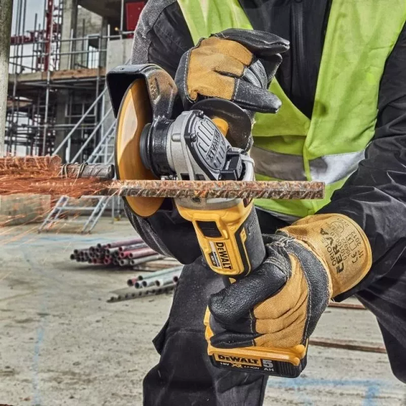 DEWALT DCK329P2T-QW 18V XR Set combinado a batería: taladro percutor de 2 velocidades y amoladora angular con 2 baterías de 5,0Ah, cargador y maletín T-STAK II