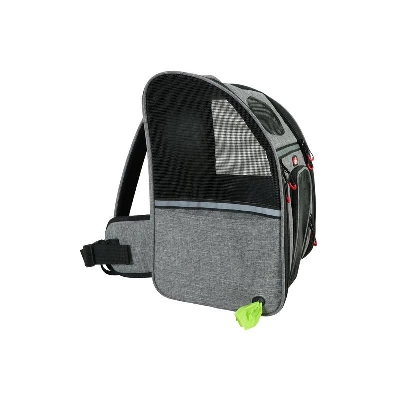 ZOLUX Nomad Mochila transportín para perros y gatos, 32x25x42 cm, Gris/Negro