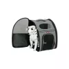 ZOLUX Nomad Mochila transportín para perros y gatos, 32x25x42 cm, Gris/Negro