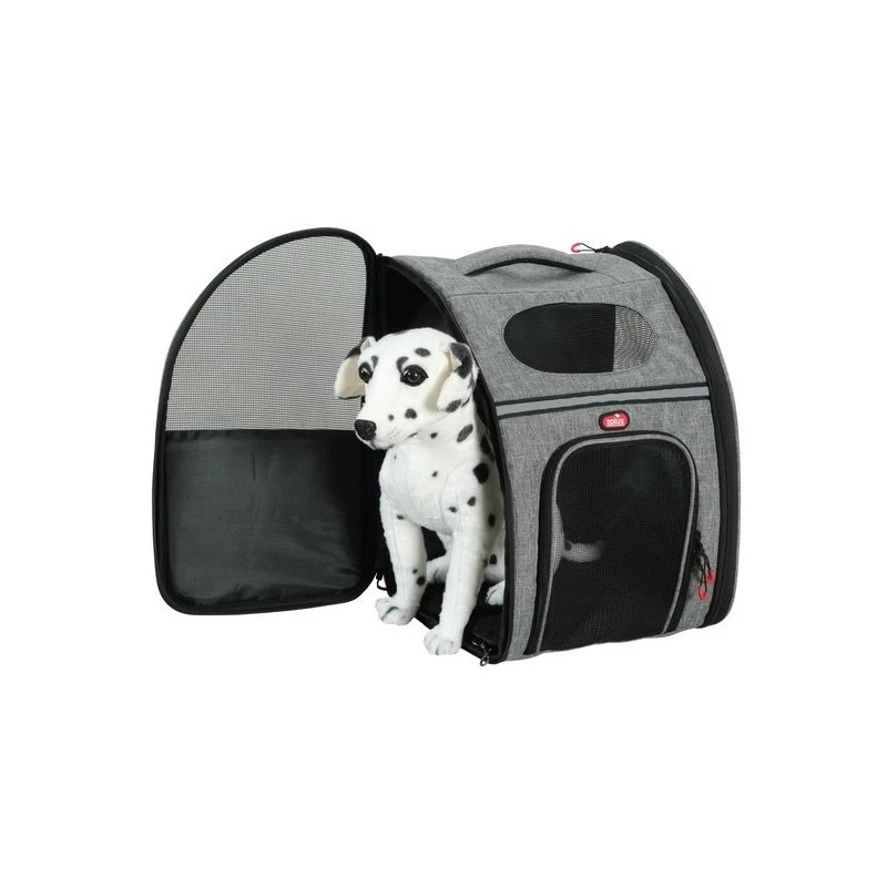 ZOLUX Nomad Mochila transportín para perros y gatos, 32x25x42 cm, Gris/Negro