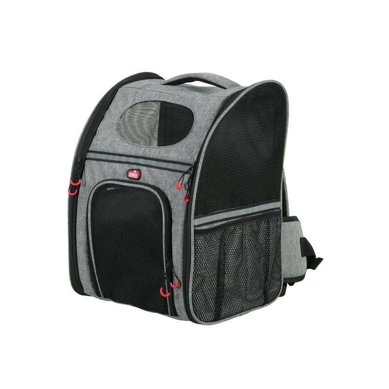 ZOLUX Nomad Mochila transportín para perros y gatos, 32x25x42 cm, Gris/Negro