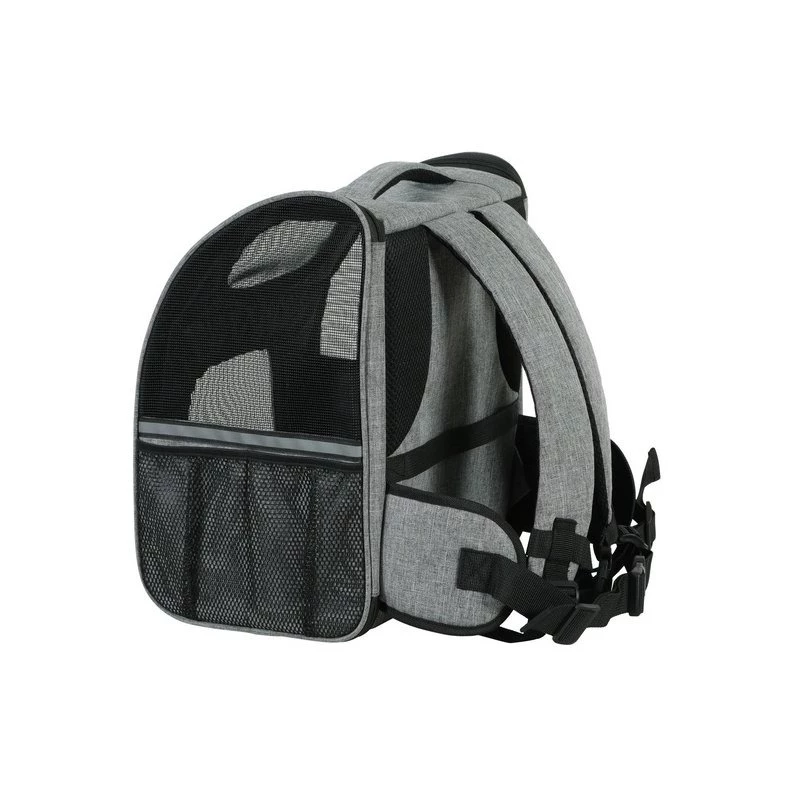 ZOLUX Nomad Mochila transportín para perros y gatos, 32x25x42 cm, Gris/Negro