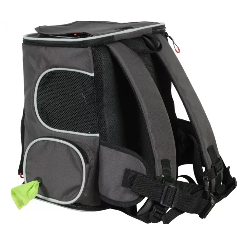 ZOLUX Nomad Mochila transportín para perros y gatos con compartimento para portátil - 33x29x40 cm, Gris antracita