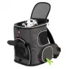 ZOLUX Nomad Mochila transportín para perros y gatos con compartimento para portátil - 33x29x40 cm, Gris antracita