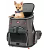 ZOLUX Nomad Mochila transportín para perros y gatos con compartimento para portátil - 33x29x40 cm, Gris antracita