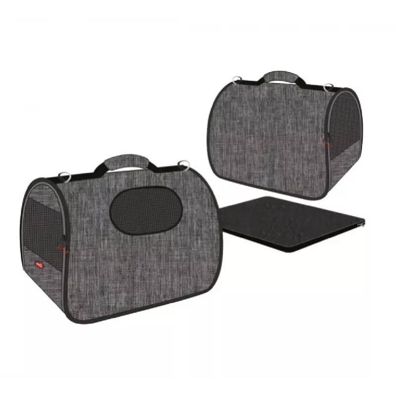 ZOLUX NOMAD S Bolsa de transporte para perros y gatos, Gris, 36x21x23,5 cm