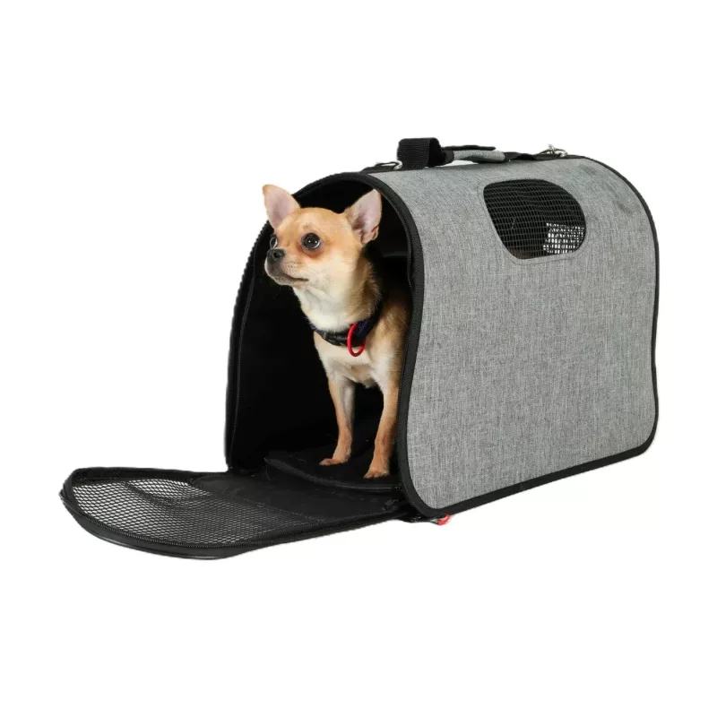 ZOLUX NOMAD L Bolsa de transporte para perros y gatos, Gris, 50,5x25x33 cm