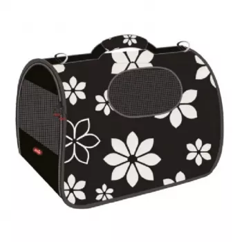 ZOLUX NOMAD FLOWER L Bolsa de transporte para perros y gatos, 50,5x25x33 cm, Large, estampado floral