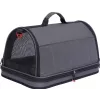 ZOLUX NOMAD M Bolsa de transporte reforzada para perros y gatos, Negro, 44,5x28x25 cm