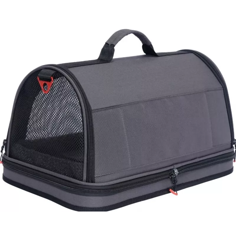ZOLUX Nomad L Bolsa de transporte reforzada para perros y gatos, Negro, 50x32x29 cm