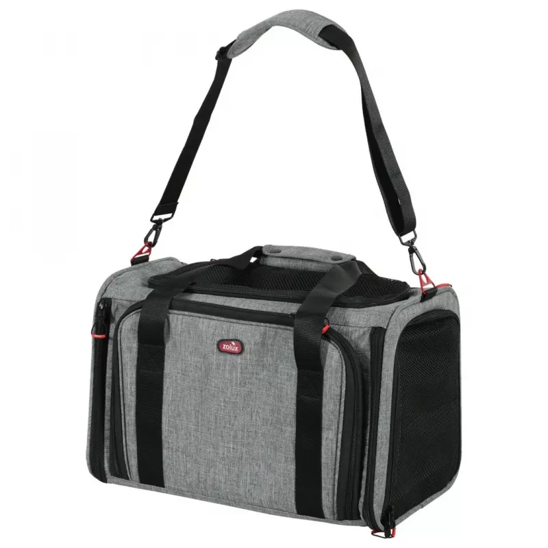 ZOLUX NOMAD M Bolsa de transporte ampliable para mascotas 44x28x28 cm Gris