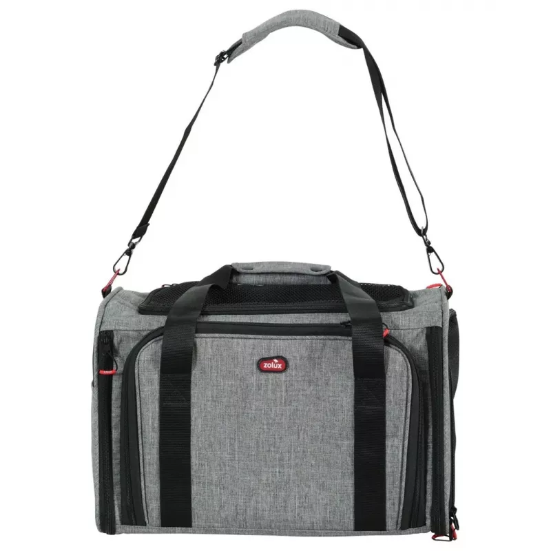 ZOLUX NOMAD M Bolsa de transporte ampliable para mascotas 44x28x28 cm Gris