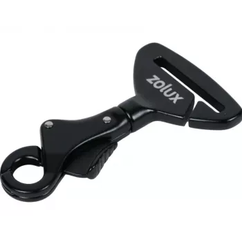 ZOLUX Nomad Clip de seguridad con cinturón para perros - Negro, ajustable 45-75 cm, sujeción de seguridad universal para coche para perros