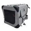 ZOLUX NOMAD L Transportín plegable de tela para mascotas, Grande, Gris y Negro, 91,4x63,5x63,5 cm