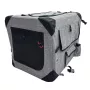 ZOLUX NOMAD L Transportín plegable de tela para mascotas, Grande, Gris y Negro, 91,4x63,5x63,5 cm