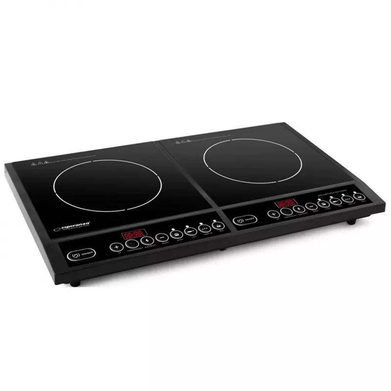 BLOW Placa de inducción con dos zonas de cocción, ajustable 2000W + 2000W
