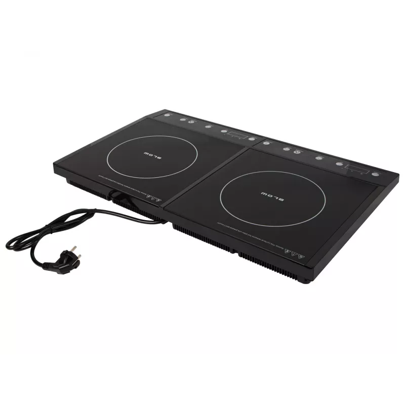 BLOW Placa de inducción con dos zonas de cocción, ajustable 2000W + 2000W