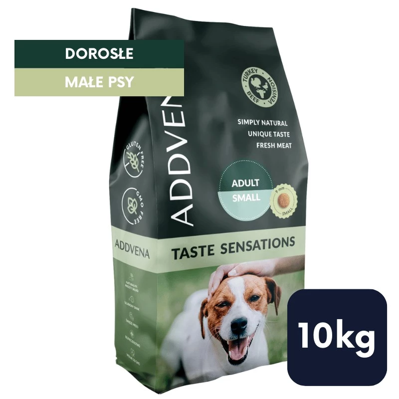 ADDVENA TASTE SENSATIONS Pienso para perros adultos de razas pequeñas 10 kg