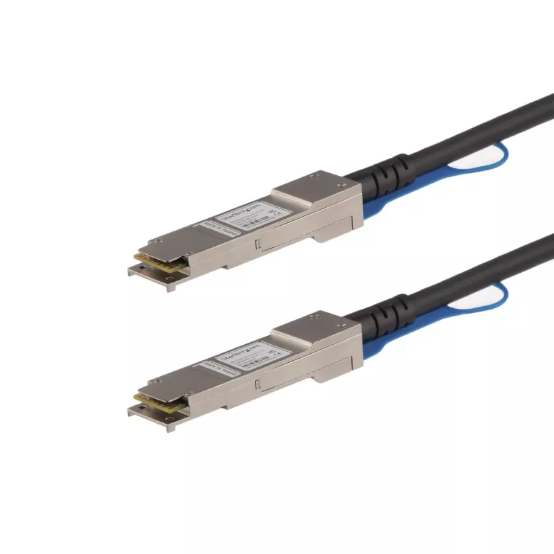 StarTech.com cable Direct Attach QSFP+ de 0,5m - compatible con MSA - cable Twinax pasivo QSFP+ 40G - de QSFP a QSFP - negro