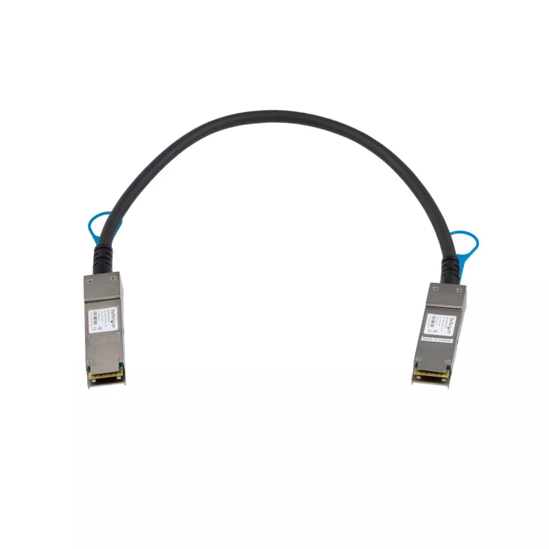 StarTech.com cable Direct Attach QSFP+ de 0,5m - compatible con MSA - cable Twinax pasivo QSFP+ 40G - de QSFP a QSFP - negro