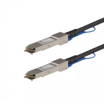 StarTech.com cable Direct Attach QSFP+ de 0,5m - compatible con MSA - cable Twinax pasivo QSFP+ 40G - de QSFP a QSFP - negro