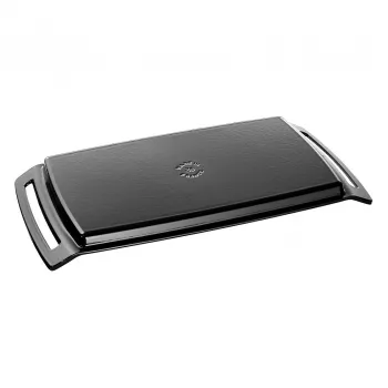 Staub Plancha de hierro fundido para parrilla apta para inducción, 38 cm, negra