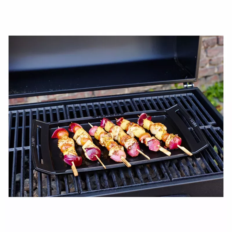 Staub Plancha plancha de hierro fundido apta para inducción, 38 cm, negro