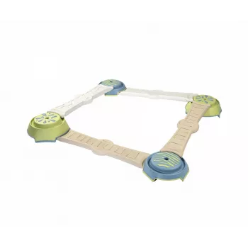 Smoby Life Set de viga de equilibrio para niños - Circuito de equilibrio modular de 10 piezas con piedras, interior/exterior, a partir de 2 años