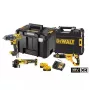 DEWALT 18V XR Set combinado de 3 piezas con batería DCK327P2T (DCD791, DCG405, DCH263) con 2 baterías de 5,0 Ah, cargador y cajas TSTAK
