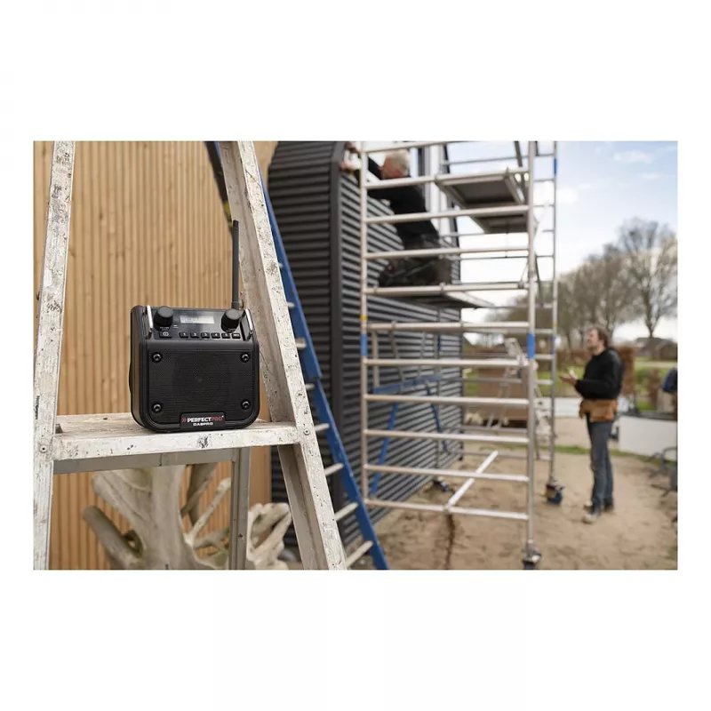 PerfectPro DABPRO Radio para obra DAB+ FM Bluetooth IP65 negra