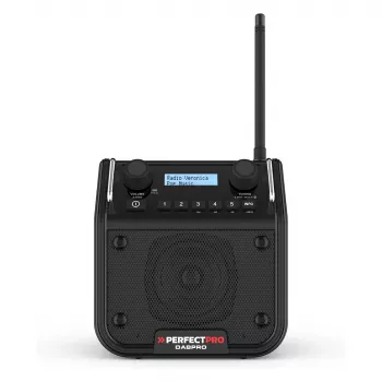 PerfectPro DABPRO Radio para obra DAB+ FM Bluetooth IP65 negra